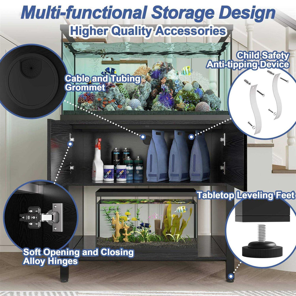 40-50 Gallon Aquarium Stand with Cabinet N1906