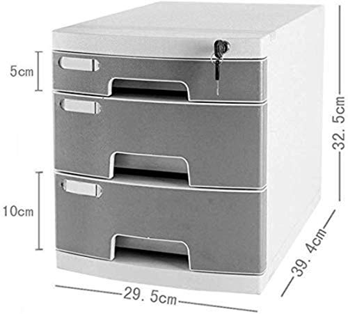 3 Layers A4 Plastic Storage Cabinet with Lock U6337