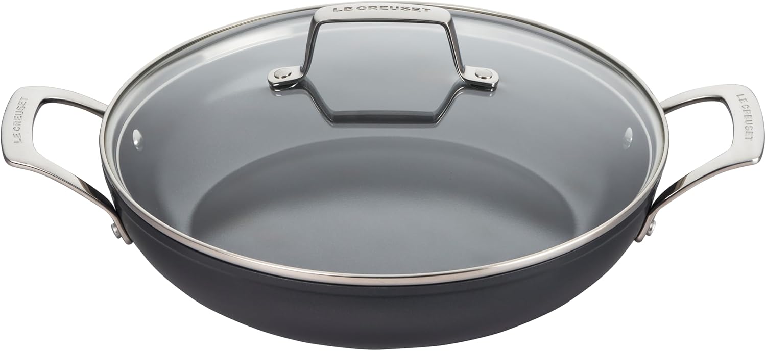 3.5 qt Non-stick Ceramic Shallow Braiser with Glass Lid T1643