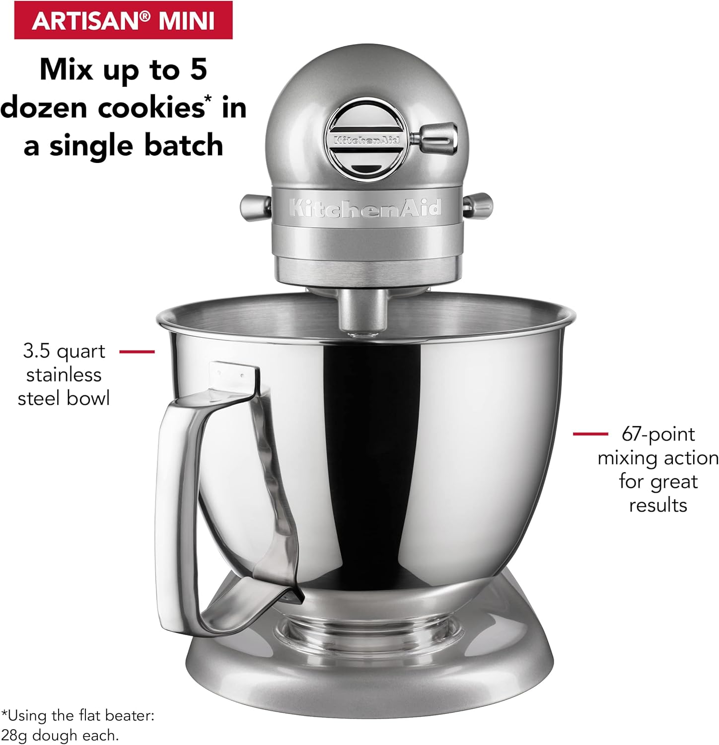 3.5 Quart Tilt-Head Stand Mixer with Glass Bowl P7377