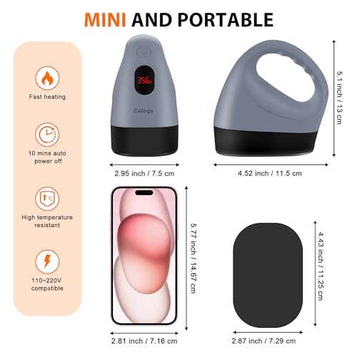 Mini Heat Press, Constant Temp Control, Insulated Safety Base (White Pink) W613440