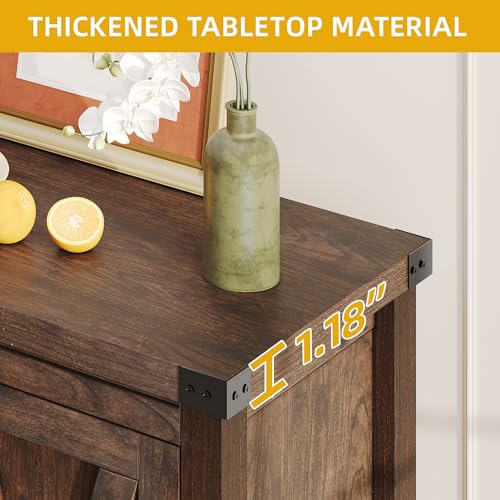 Oak Sideboard Buffet Cabinet with Storage and Doors S314257