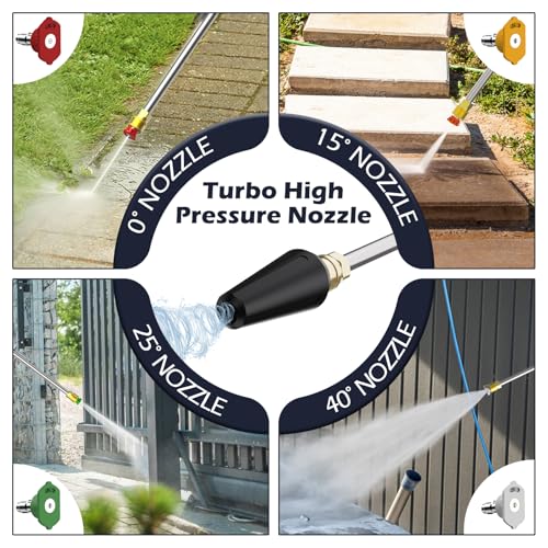 5000 PSI 3.4 GPM Electric Power Washer with 100FT Retractable Hose K365
