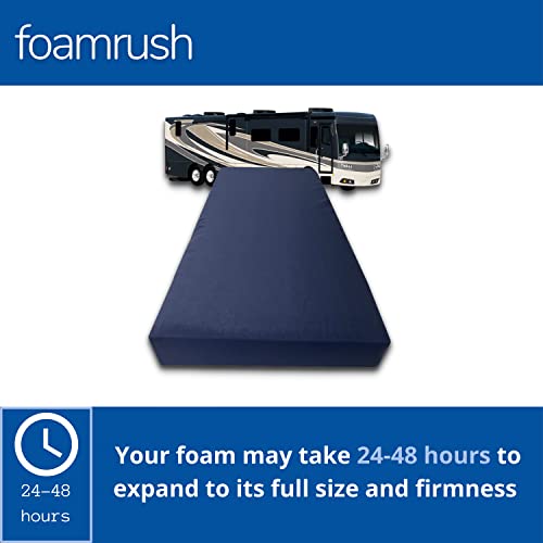 Twin High Density Foam RV Mattress with Canvas Navy Cover J914