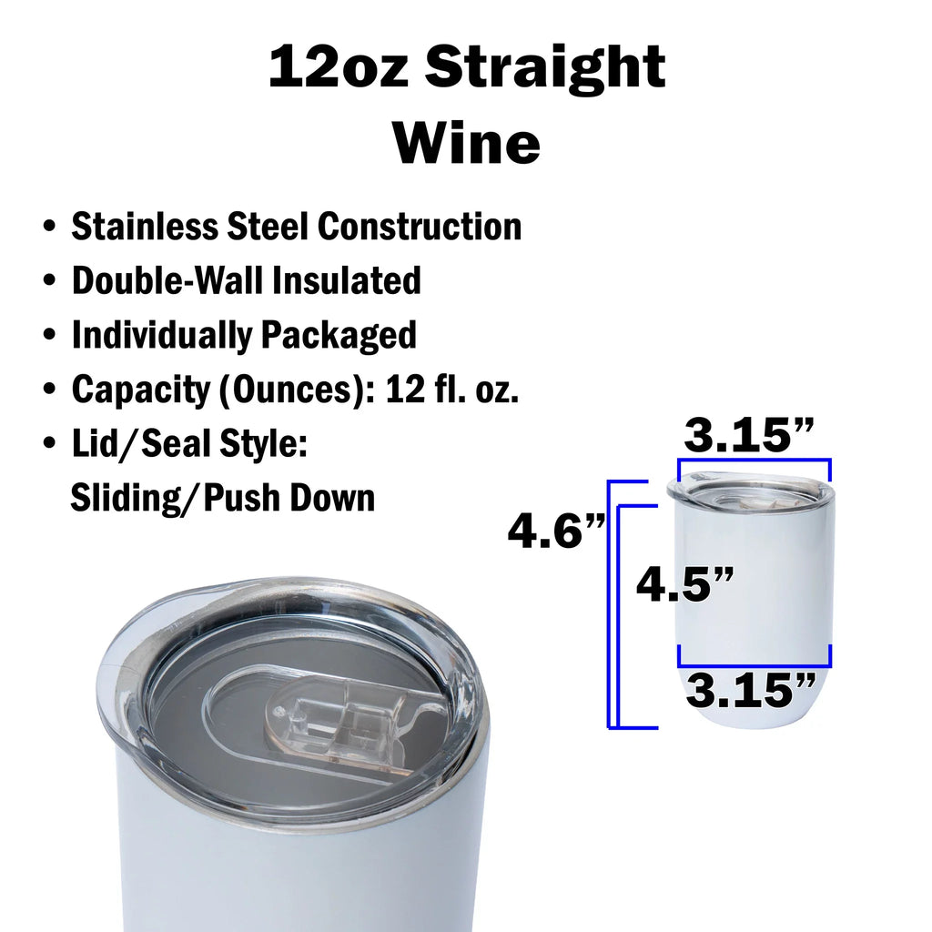 White 12oz Stainless Steel Insulated Travel Tumbler with Lid B71962