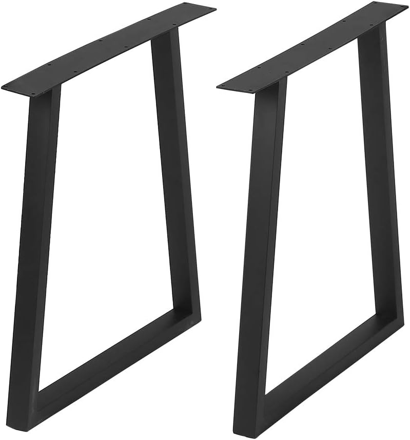 2 PCS Black Cast Iron Square Tube Table Legs X2328