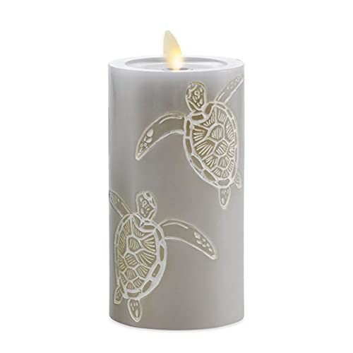 White Pinecone Flameless LED Candle Pillar (3" x 6.5") Y667757