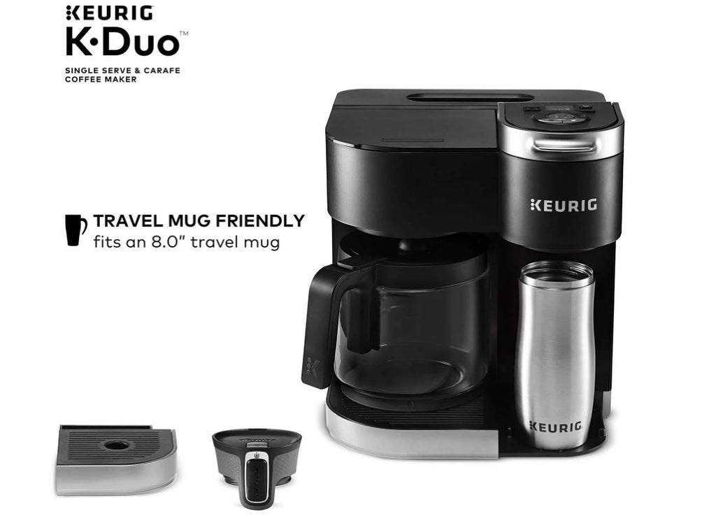 Black Single Serve and 12-Cup Carafe Drip Coffee Brewer T9388