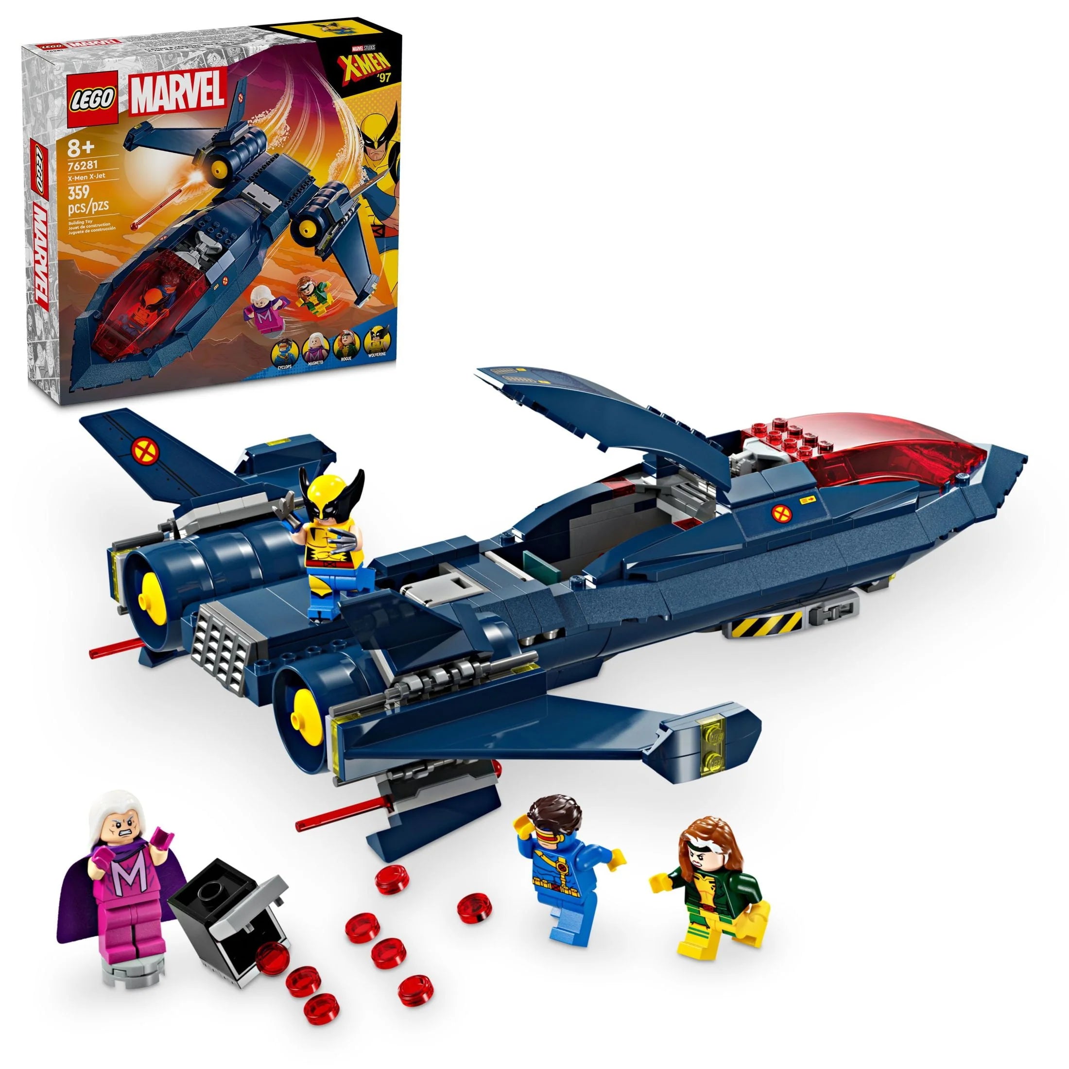 X-Jet Toy Plane Model Building Kit with 4 Minifigures A673174