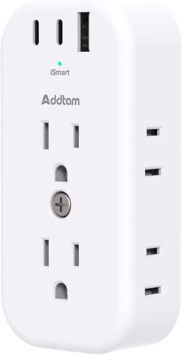 6 Outlet Splitter with 3 USB Wall Charger X338