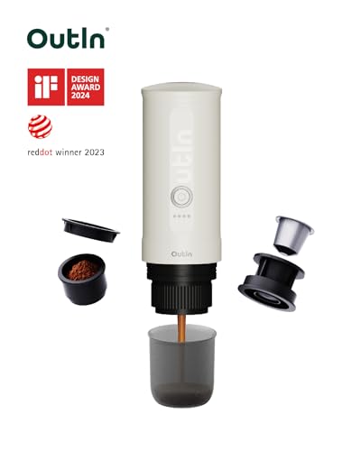 Portable Electric Espresso Machine, Travel Coffee Maker, Self-Heating with USB-C, 12V, with Ground Coffee & NS Capsule X632198