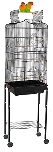 66-Inch Open Top Flight Bird Cage with Removable Rolling Stand F754