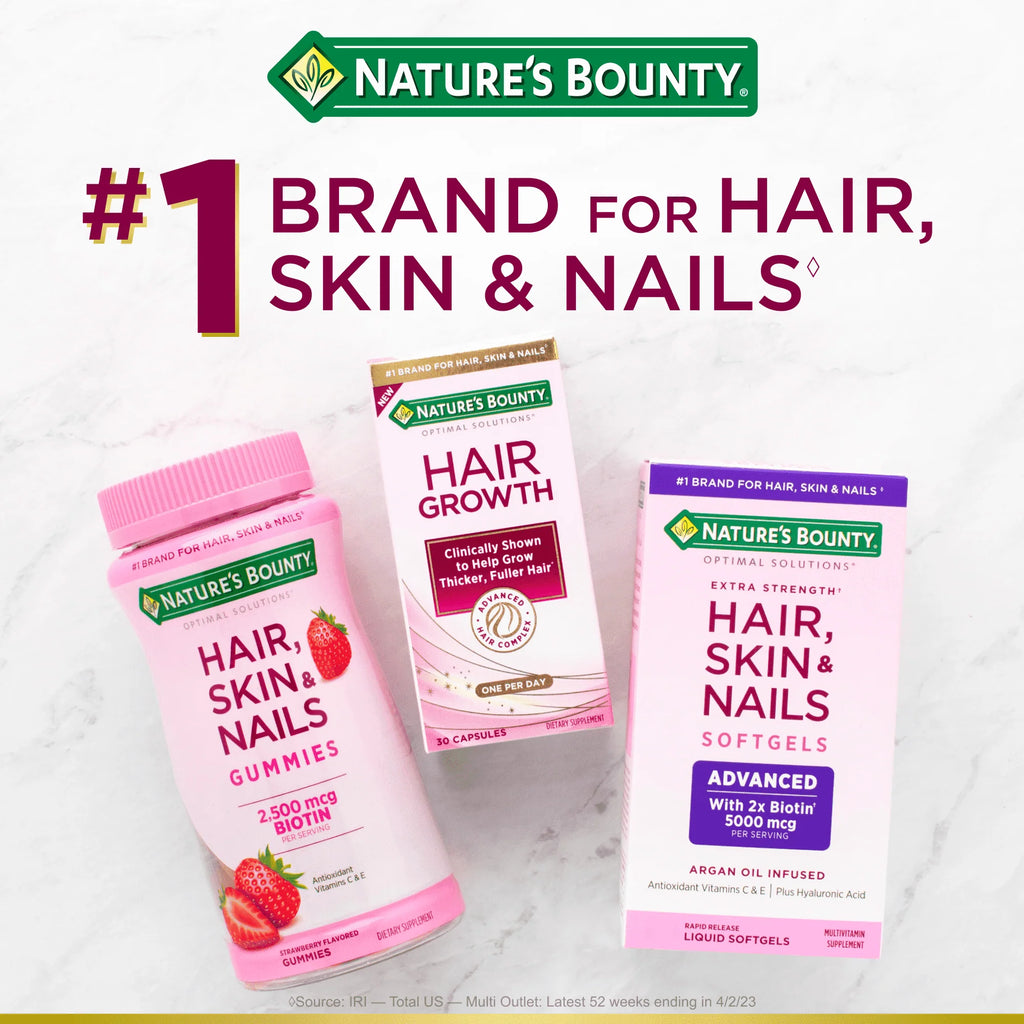 Advanced Hair, Skin and Nail Biotin & Vitamins A, C, & E Softgels, 120 Ct R469689