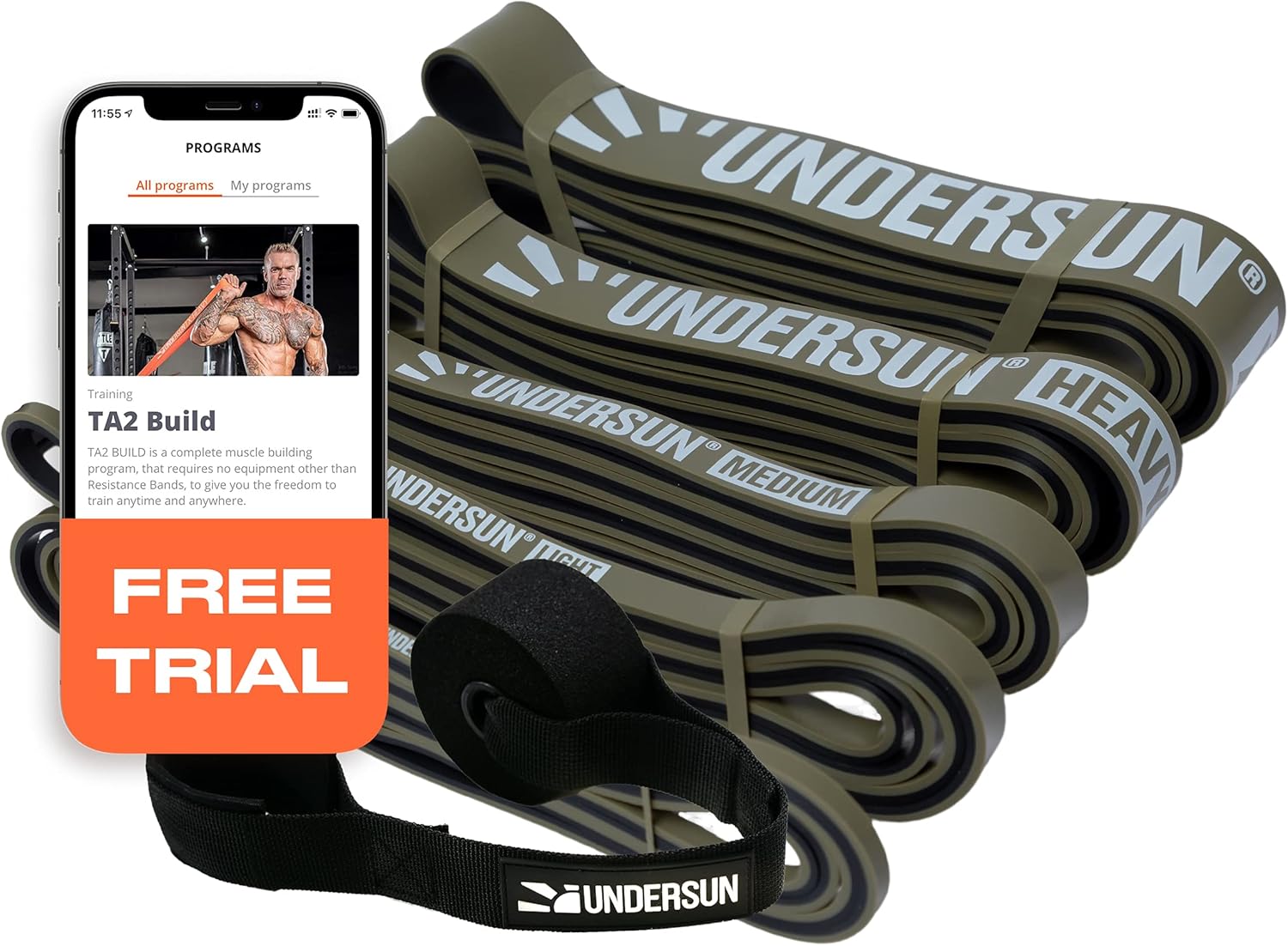5 Assistance Exercise Bands Set in Camo L144