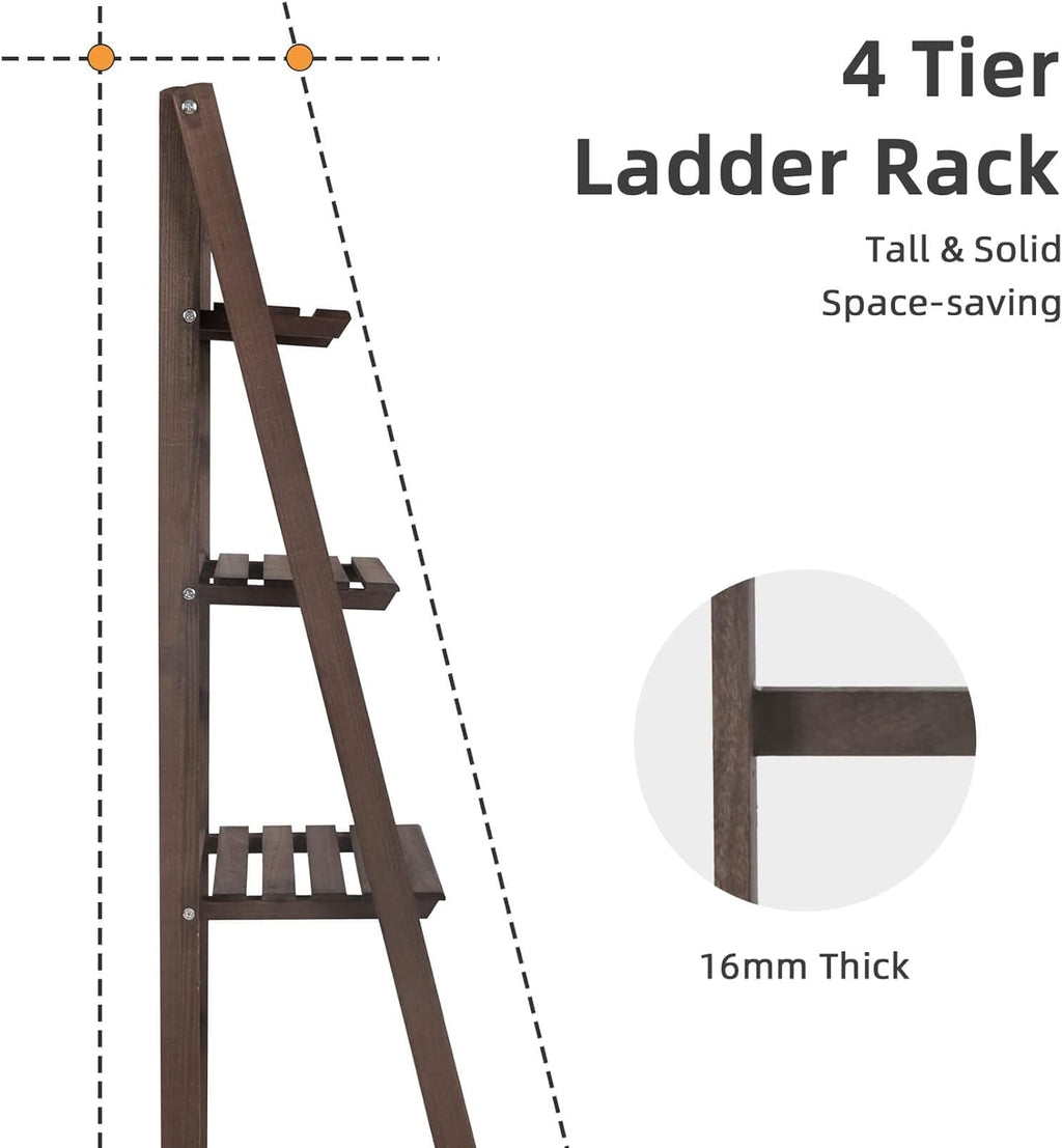 4 Tier Wooden Plant Stand I10516