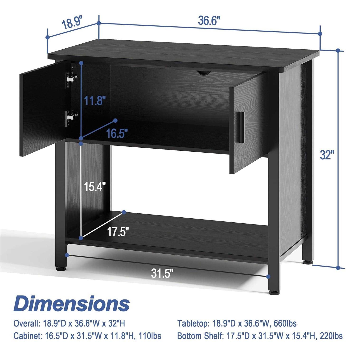 40-50 Gallon Aquarium Stand with Cabinet N1906