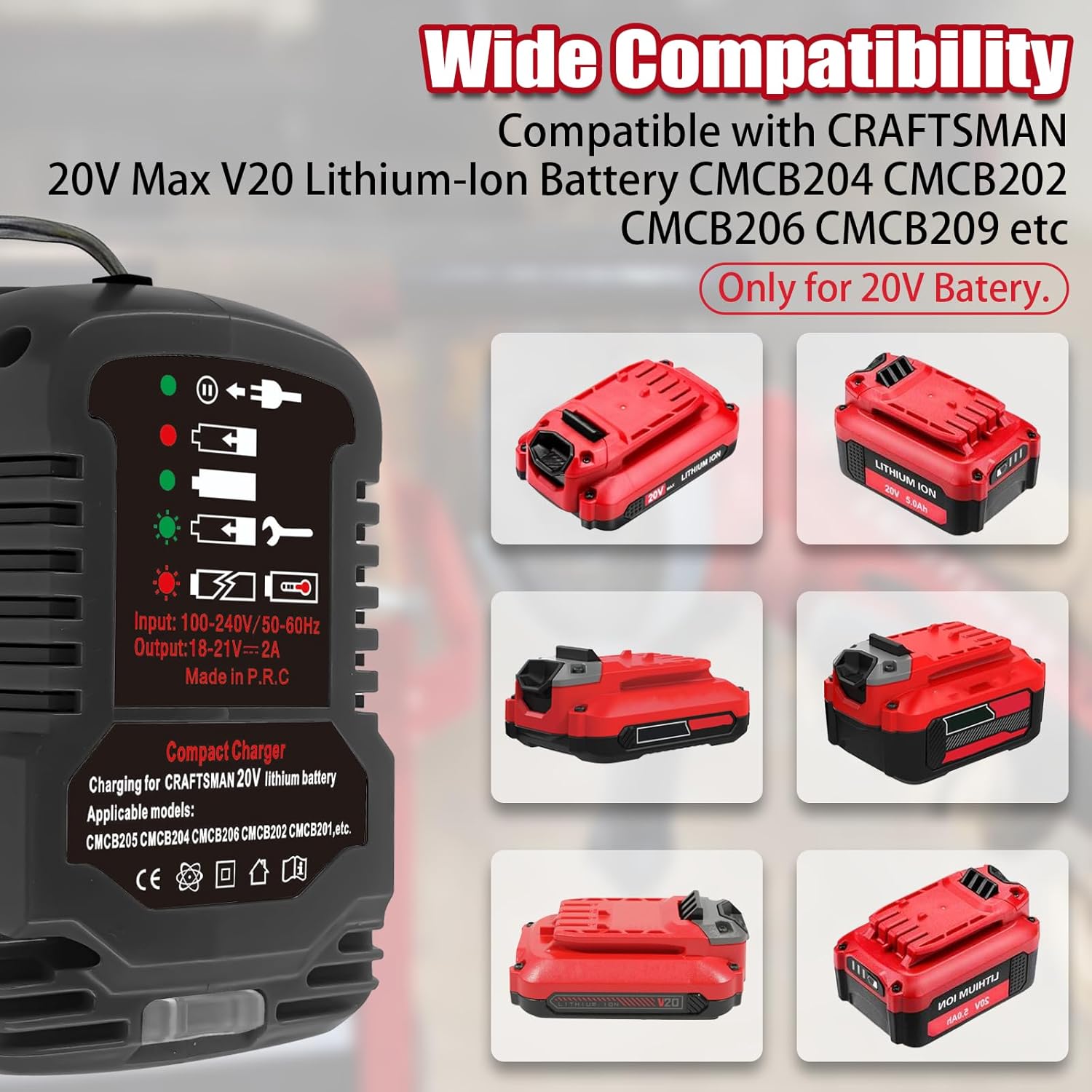 20V Lithium-ion Battery Charger with 2A Output S862663