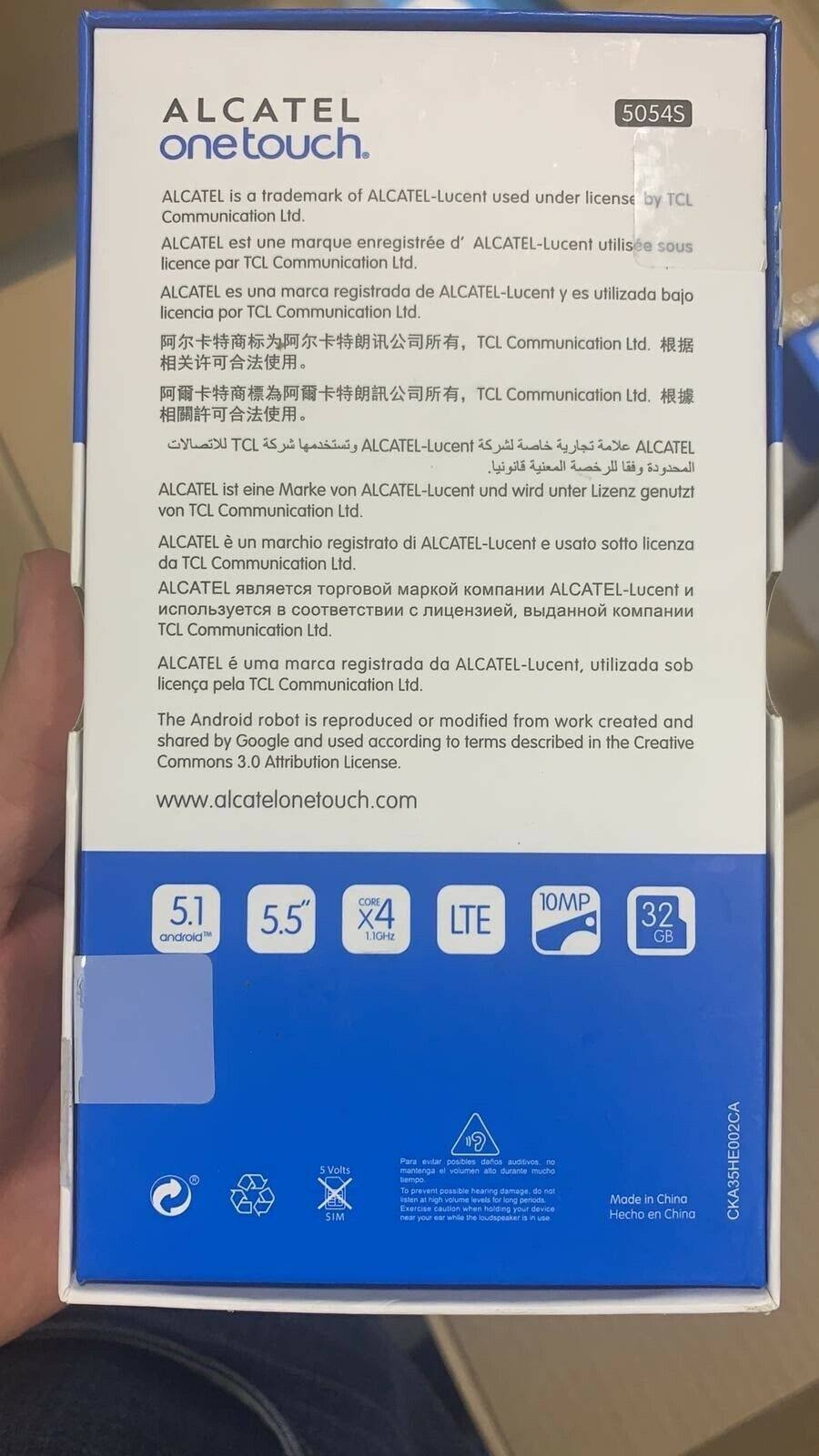 Silver Unlocked GSM 4G LTE Quad-Core Phone D923352