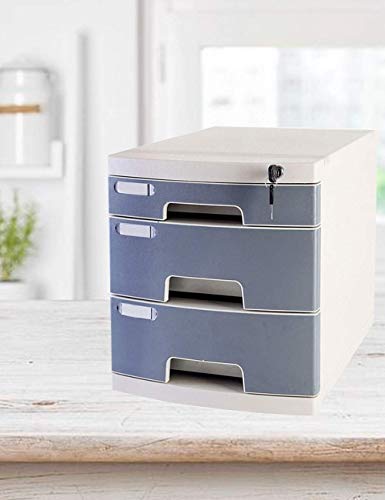 3 Layers A4 Plastic Storage Cabinet with Lock U6337