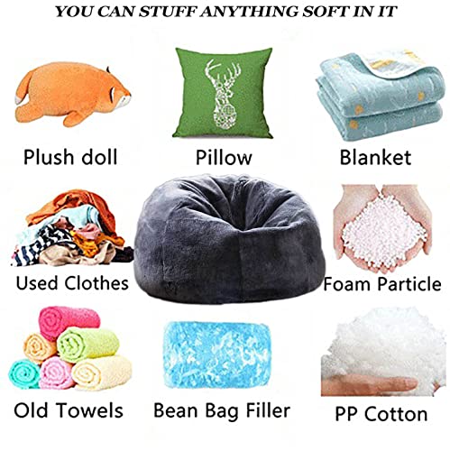 Large Round Soft Fluffy Bean Bag Cover S264