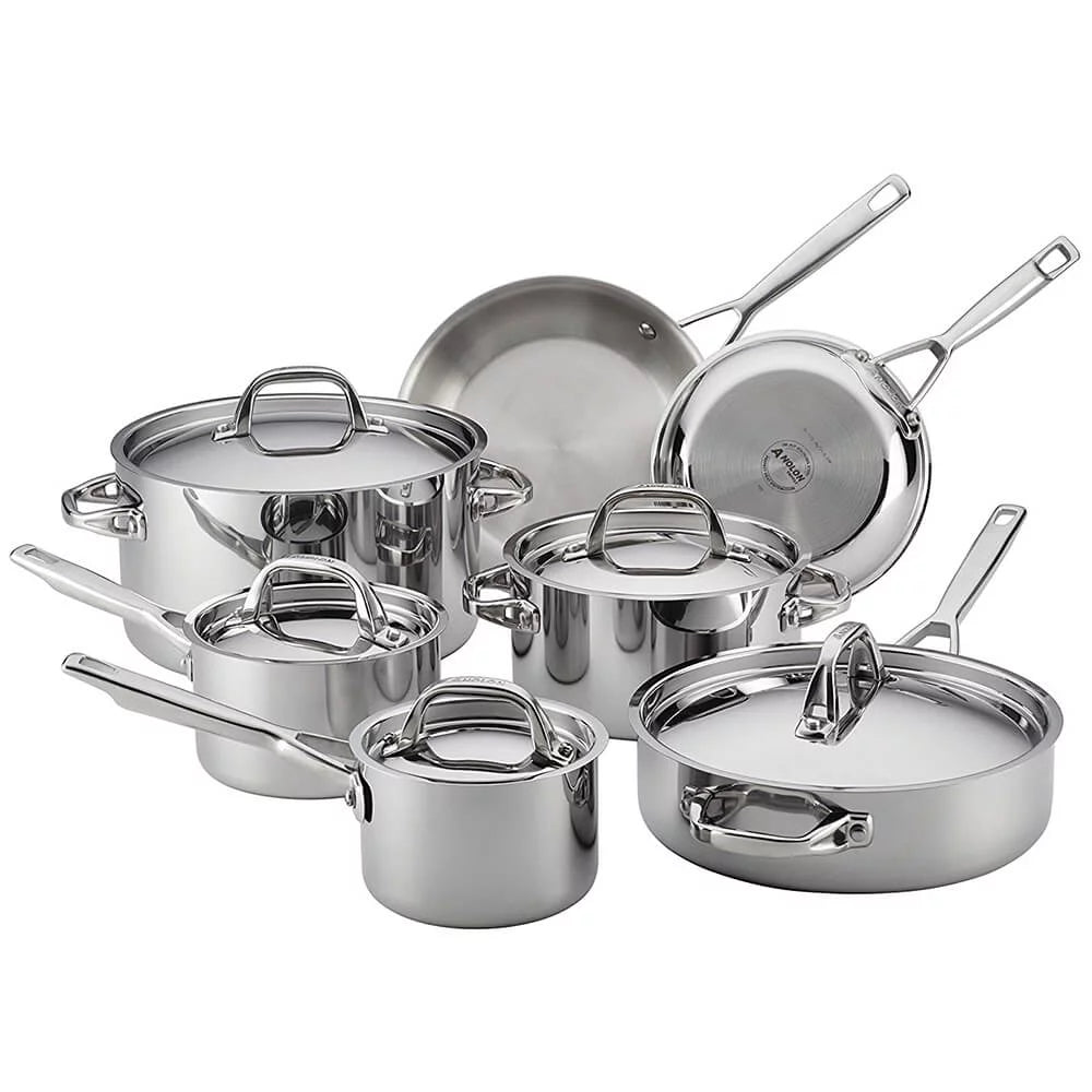 12-Piece Tri-Ply Stainless Cookware Set F610