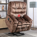 Large Power Lift Recliner Chairs with Massage and Heat, Dark Grey L843919
