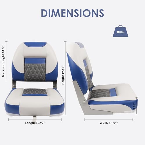 Grey/Red Fold-Down Boat Seat Y7665
