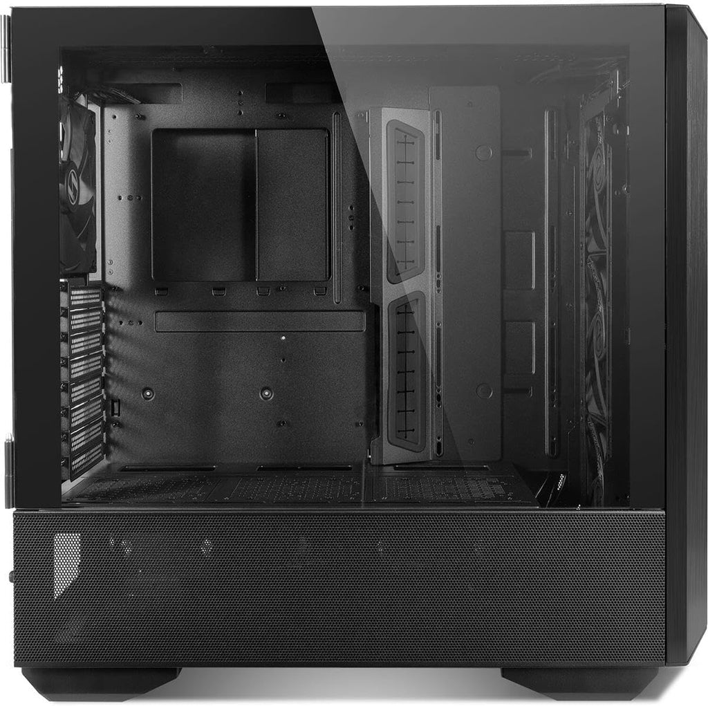 Black Tempered Glass E-ATX Mid-Tower Computer Case M65524