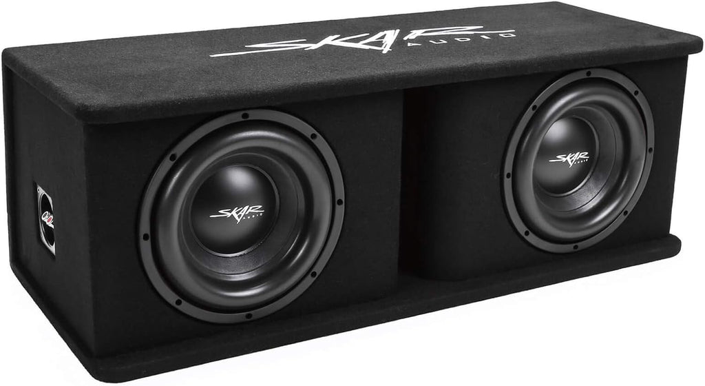 Dual 12" Subwoofer Bass Package with Loaded Enclosure and Amplifier D4052