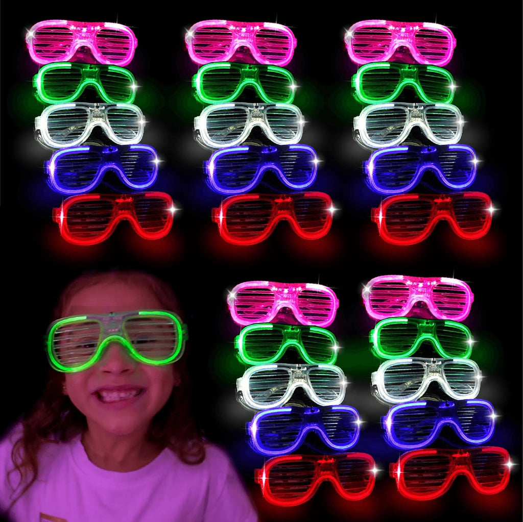 25 Pieces Glow in the Dark LED Glasses V300400
