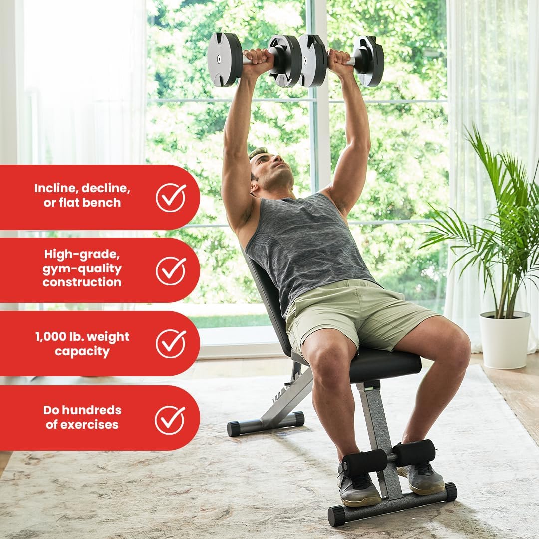 5-in-1 Adjustable Foldable Weight Bench A5650