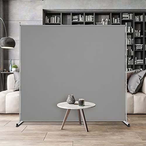 Gray 2 Panel Folding Room Divider 142" W x 71" H T67114