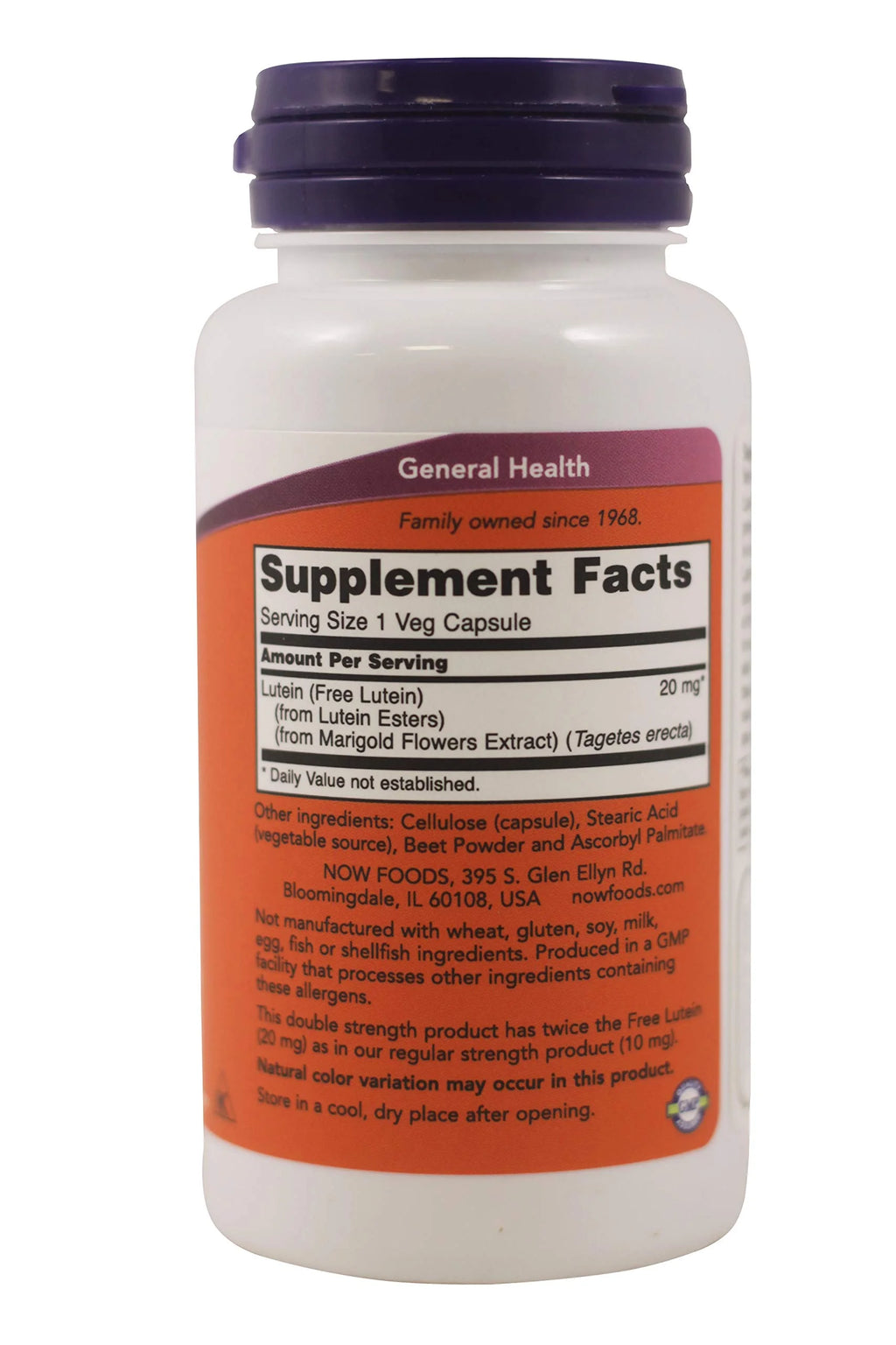 20 Mg Lutein 90 Vegetable Capsules K279