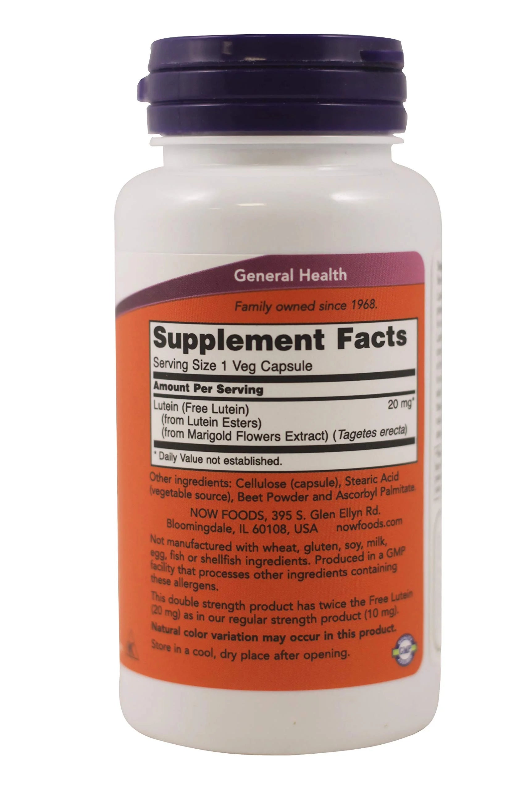 20 Mg Lutein 90 Vegetable Capsules K279