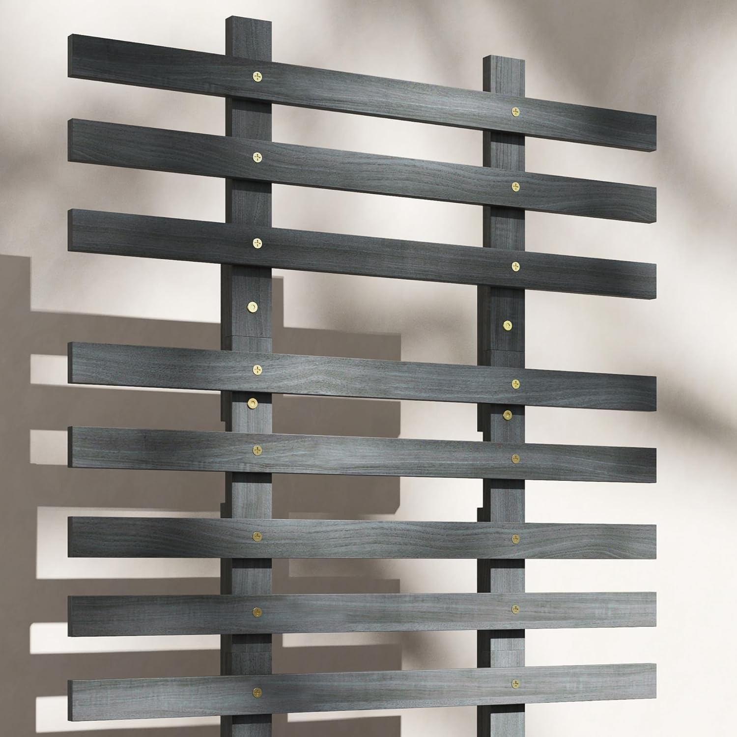 Gray Raised Garden Bed with Trellis Y85136
