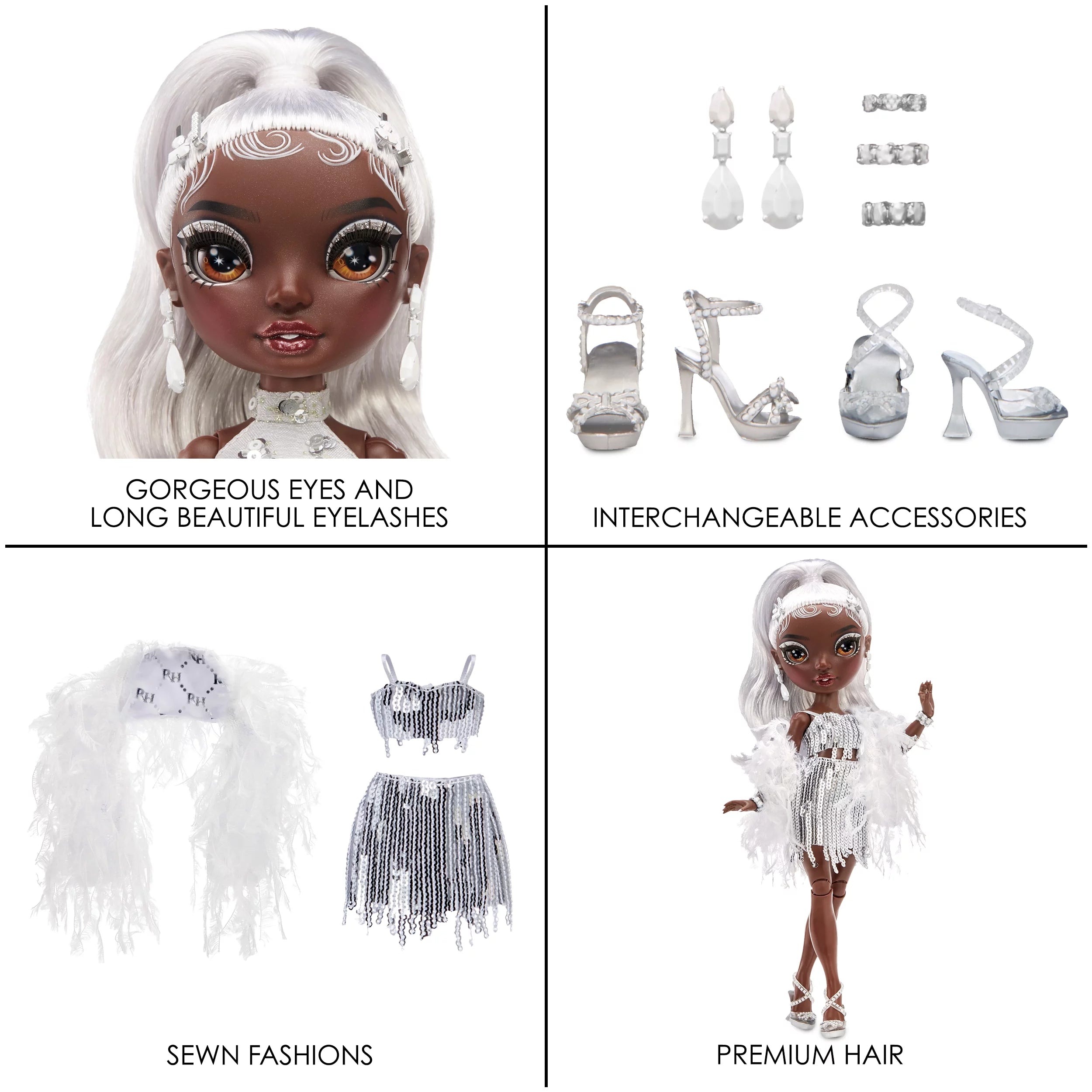 Rainbow High Fashion Doll with 2 Designer Outfits and Vanity Playset Y872