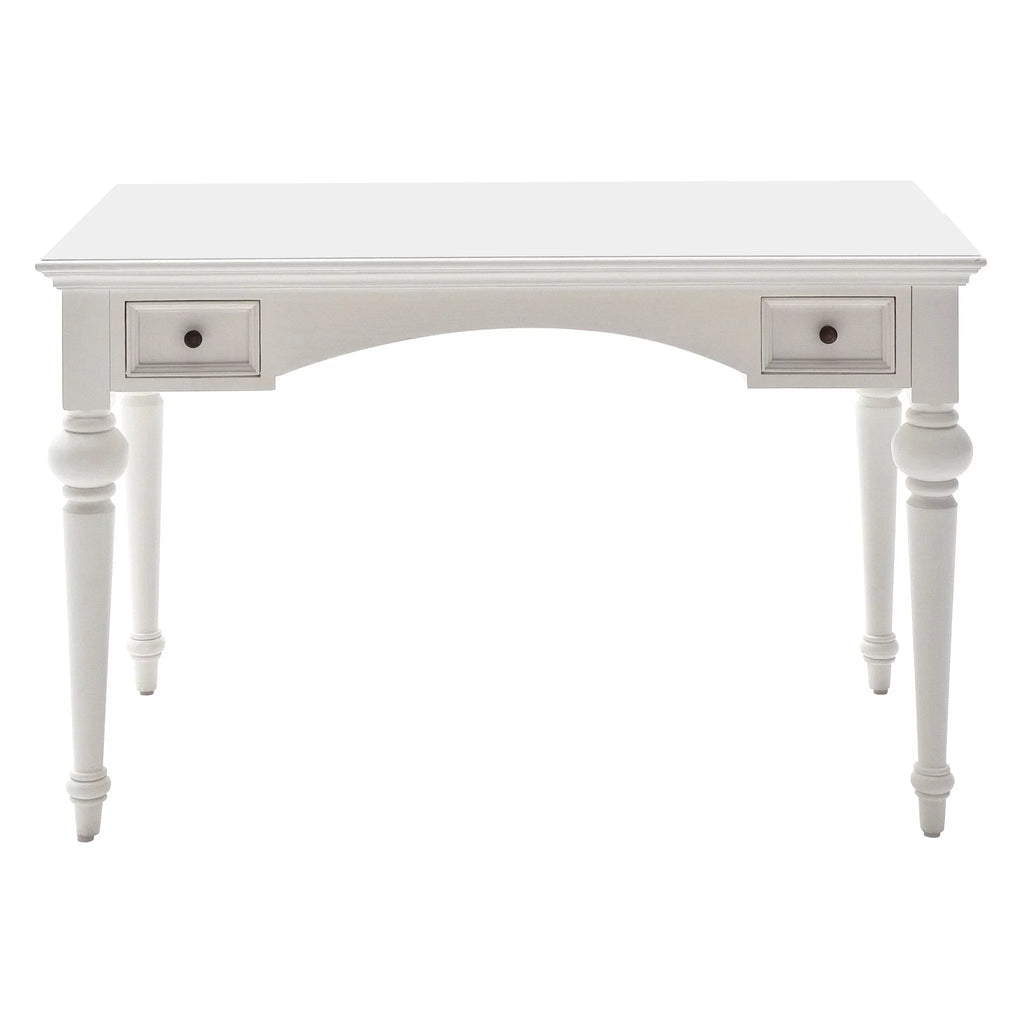 Antiqued White Writing Desk with Hutch B9366
