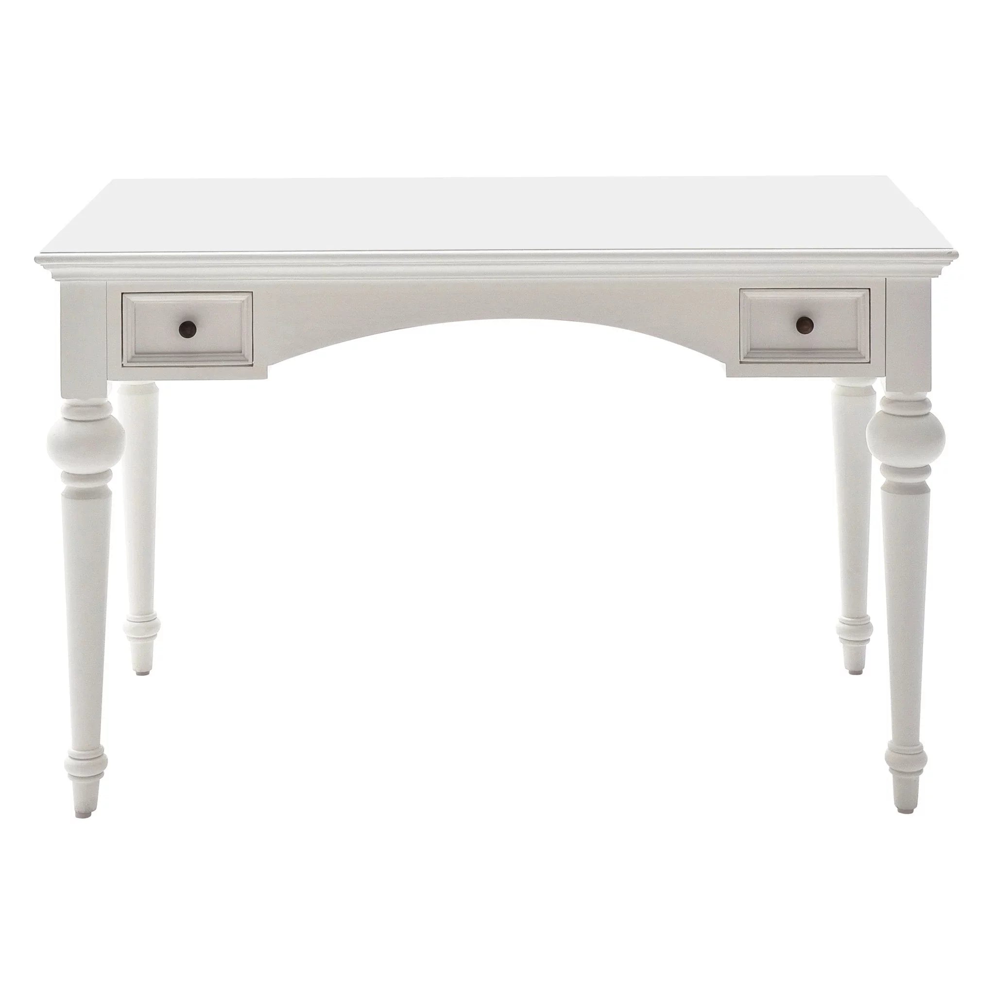 Antiqued White Writing Desk with Hutch B9366