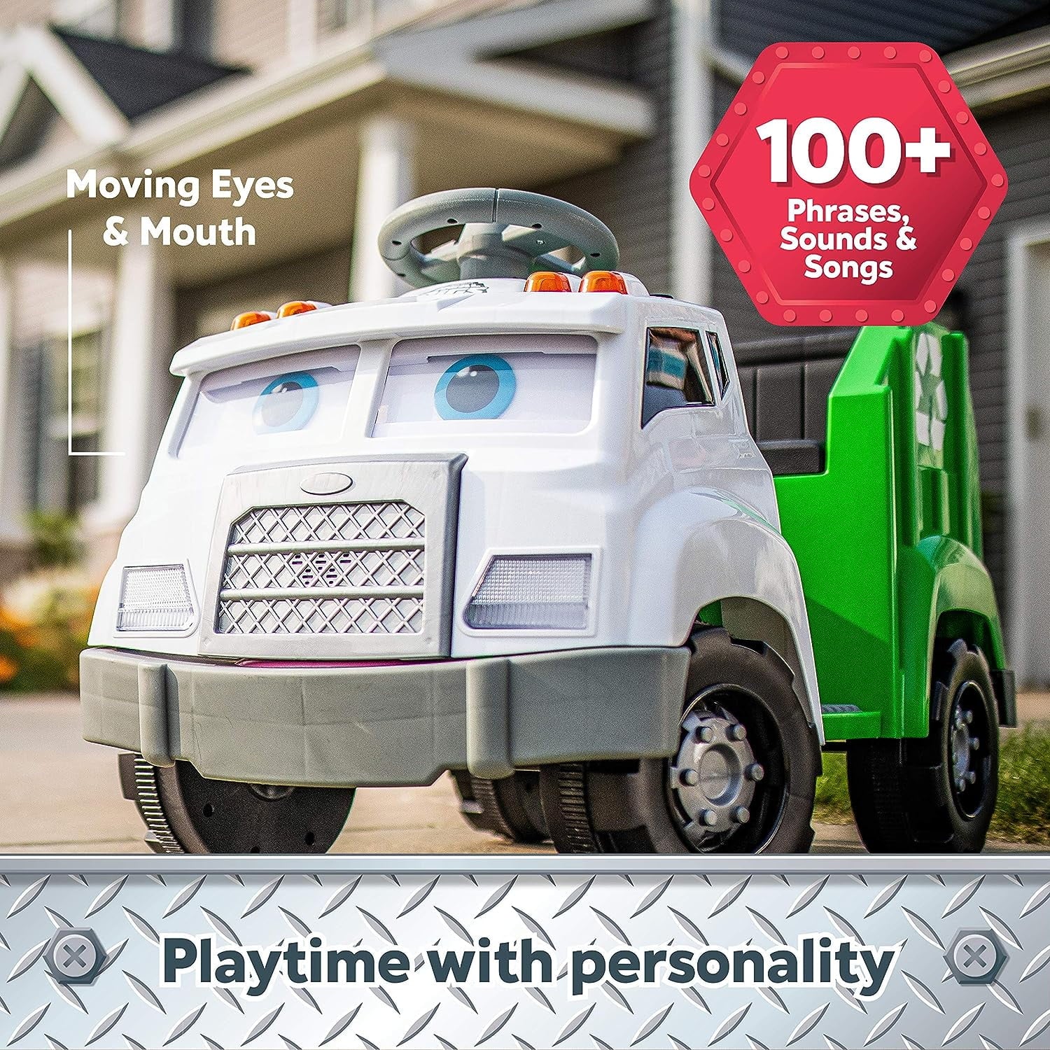 Toddler Recycling Truck Ride On Toy with 6 Volt Battery and Charger H89768