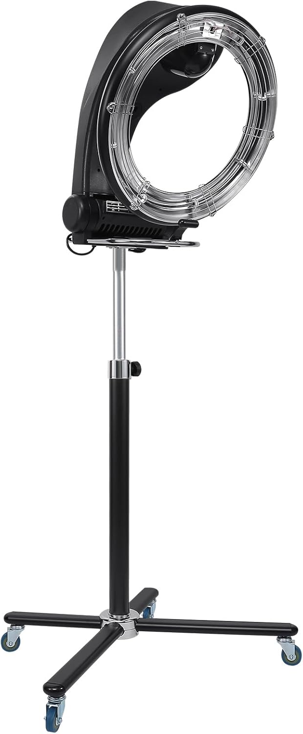 3 in 1 Professional Orbiting Hair Dryer Hair Color Processor, 110V 950W Adjustable Height Standing Salon Hair Dryers on Wheels Black P964