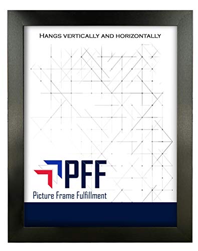 28x20 Inch 1.25" Flat Black MDF Picture Frame with Clear Acrylic Plexiglass Q8932
