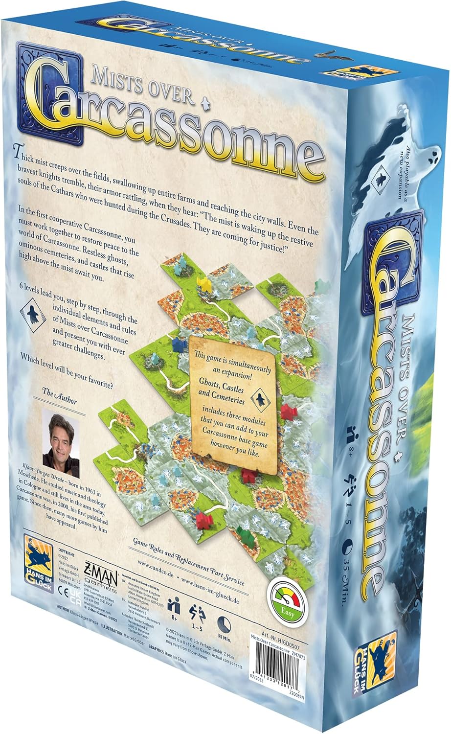 Board Game Territory Building Strategy Game Cooperative Family Game Ages 8+ 2-6 Players 45 Minutes E3972