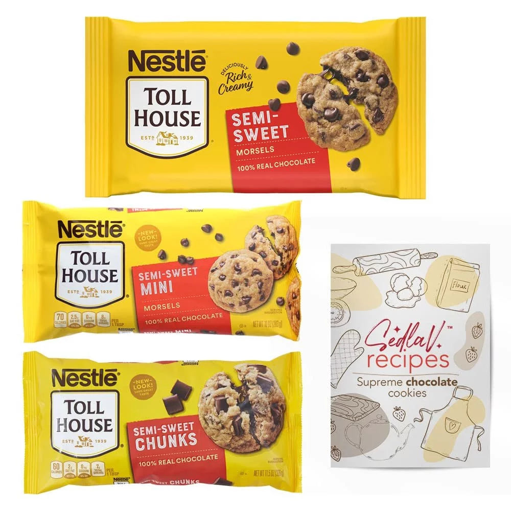 Semi-sweet Chocolate Chunks, Mini and Regular Morsels & Chocolate Chips for Baking D470