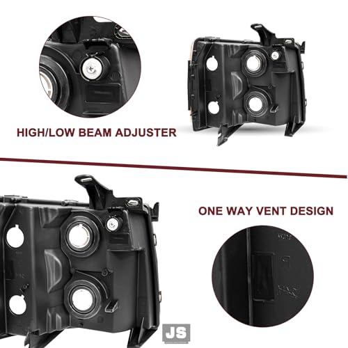 Pair Halogen Headlight Assembly for 2007-2013 Chevy Silverado 1500 2500 3500 HD N406150