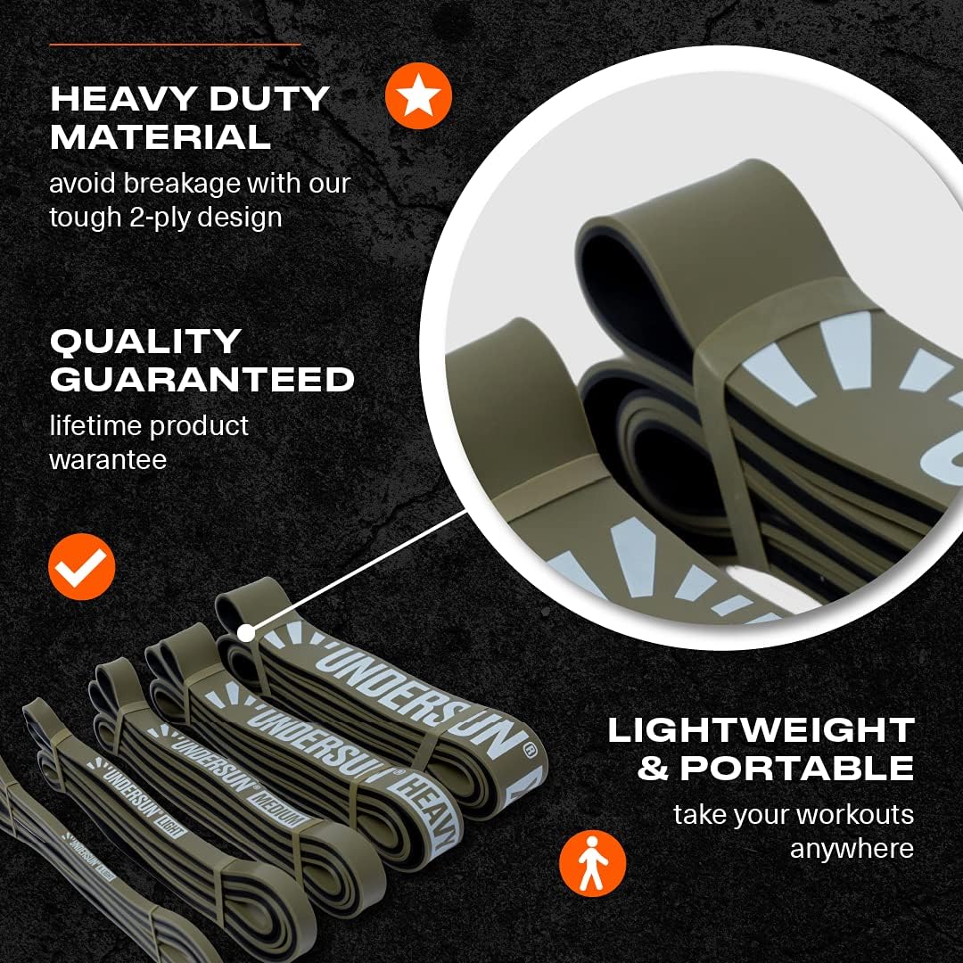 5 Assistance Exercise Bands Set in Camo L144
