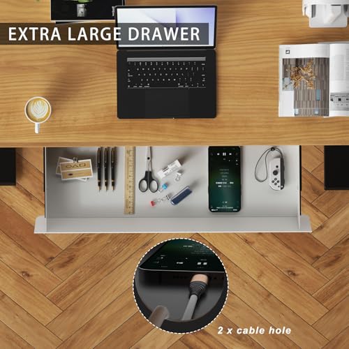 22.4'' Long & 9.2'' deep Under Desk Sliding Drawer with 2 Cable Hole G43920
