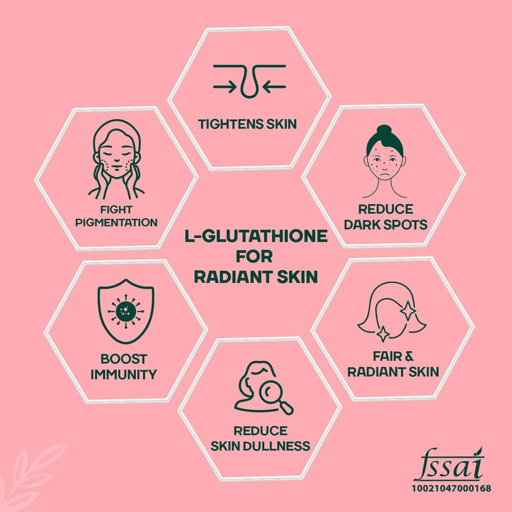 L Glutathione 1000mg 60 Veg Caps with Vitamin C, Biotin K39007