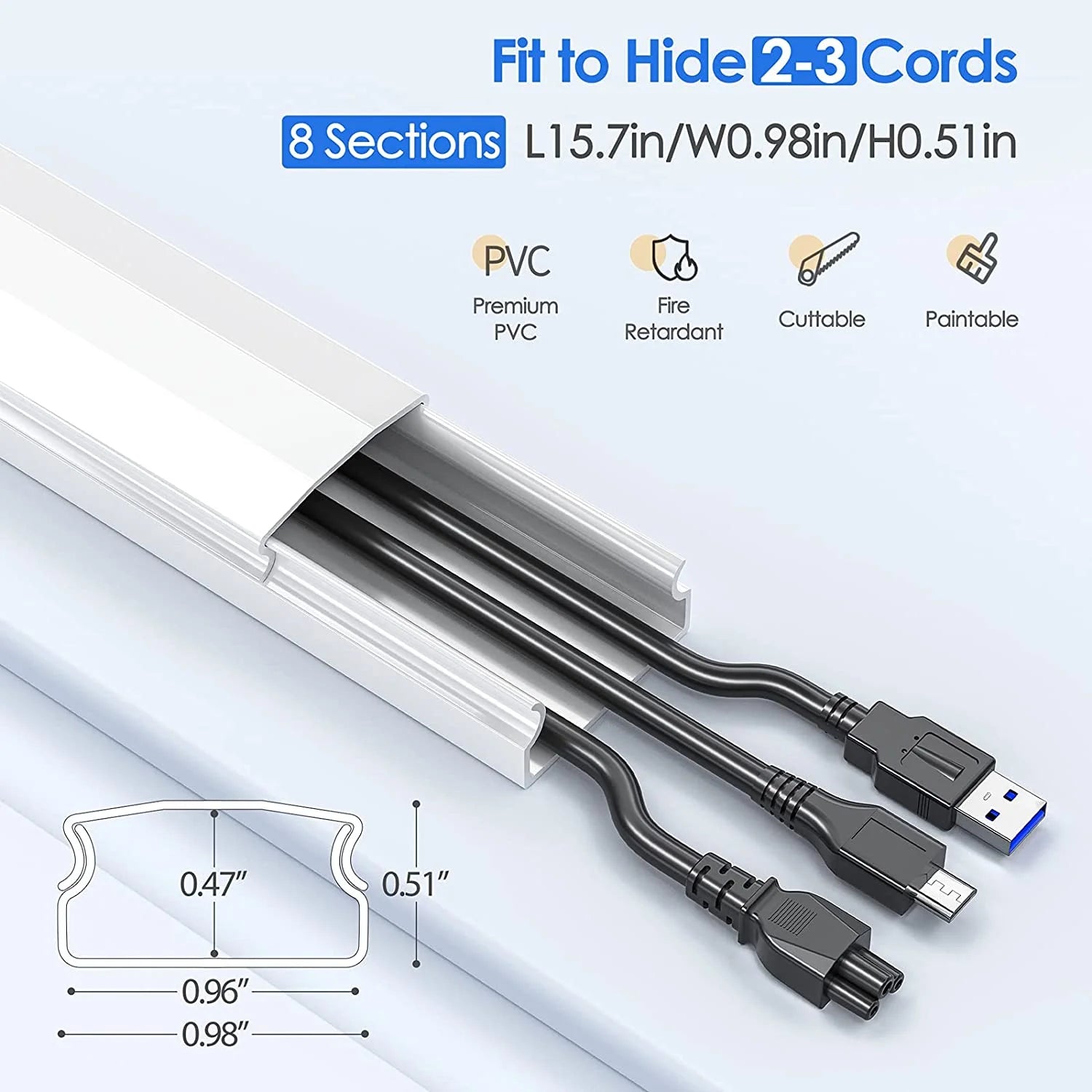 White Cable Raceway Kit K837562