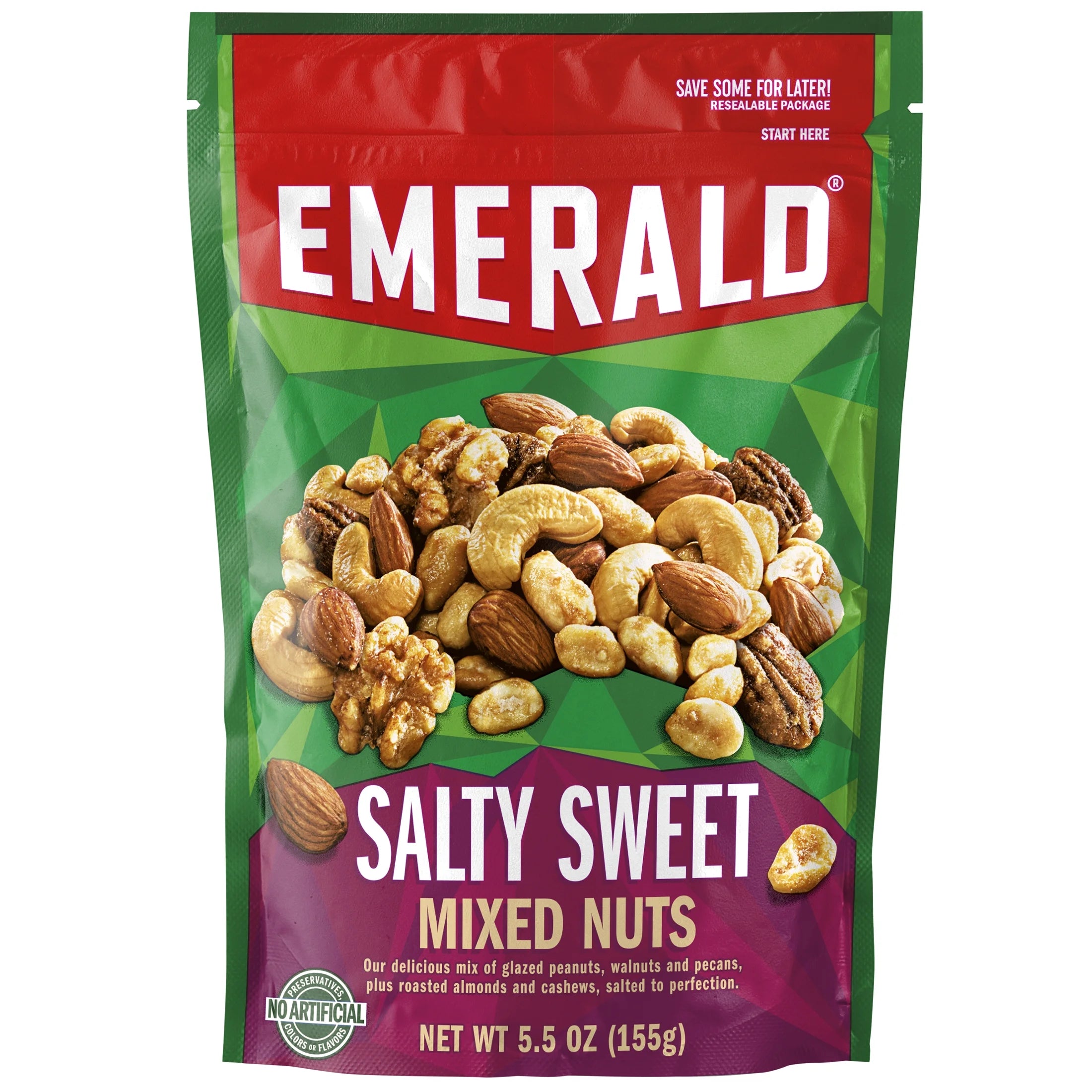 Salty Sweet Mixed Nuts, 5.5 oz, Pack of 3 R400978