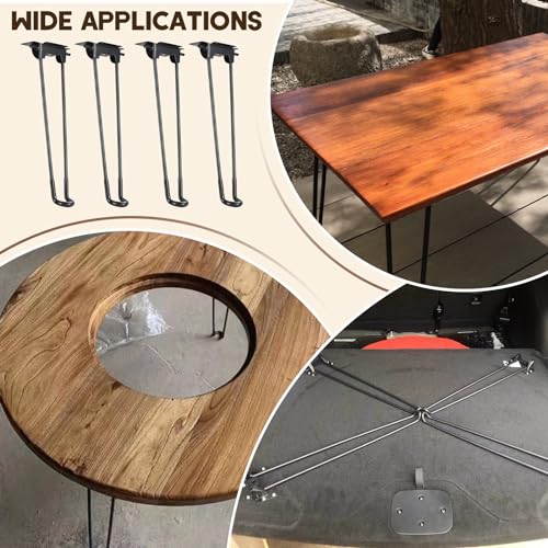 Black 16.5 inch Heavy Duty Metal Folding Table Legs with Mounting Screw G130782